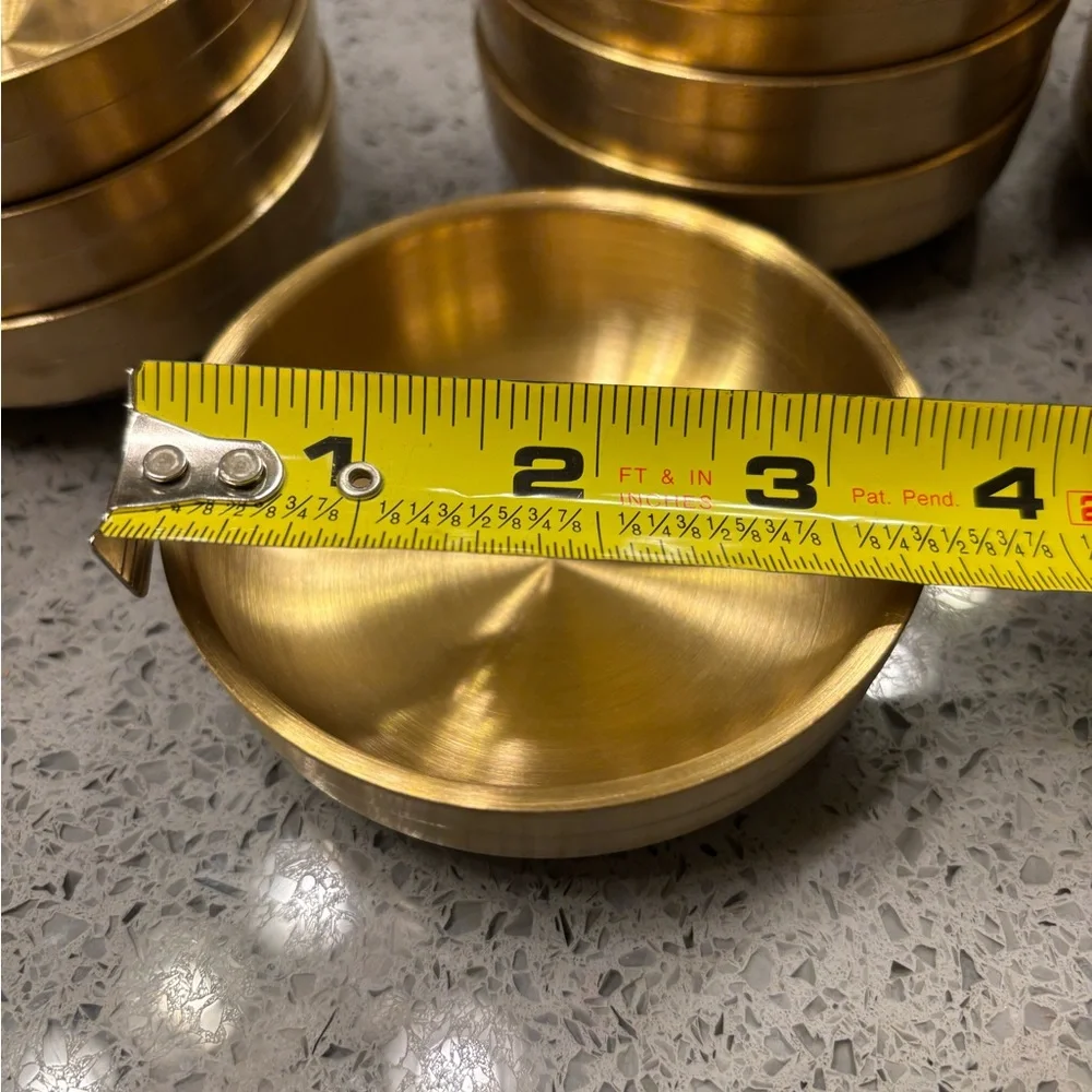 Set of 4 Gold Metal dipping Bowls SUS304